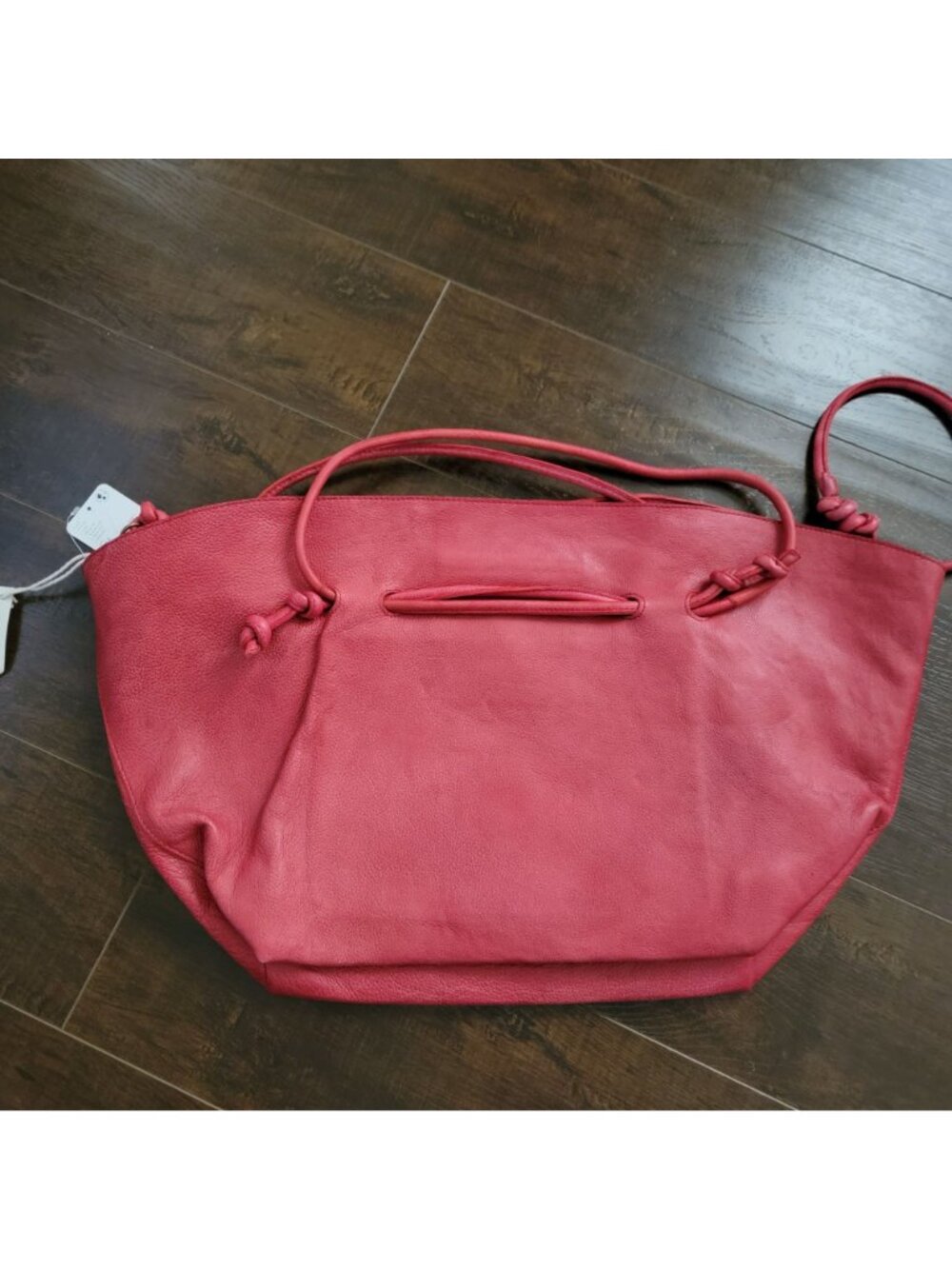 Free People Head Over Heels Tote Boho Chic Convertible Leather Red Lip - Picture 3 of 7